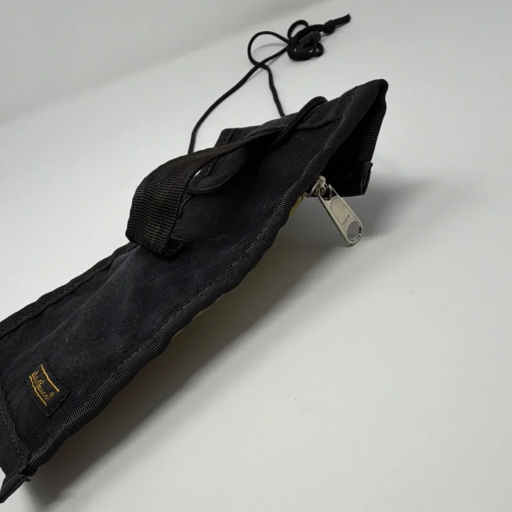 Eddie Bauer Utility Neck Pouch Belt Loop Two Pocket Black Khaki - Picture 3 of 12